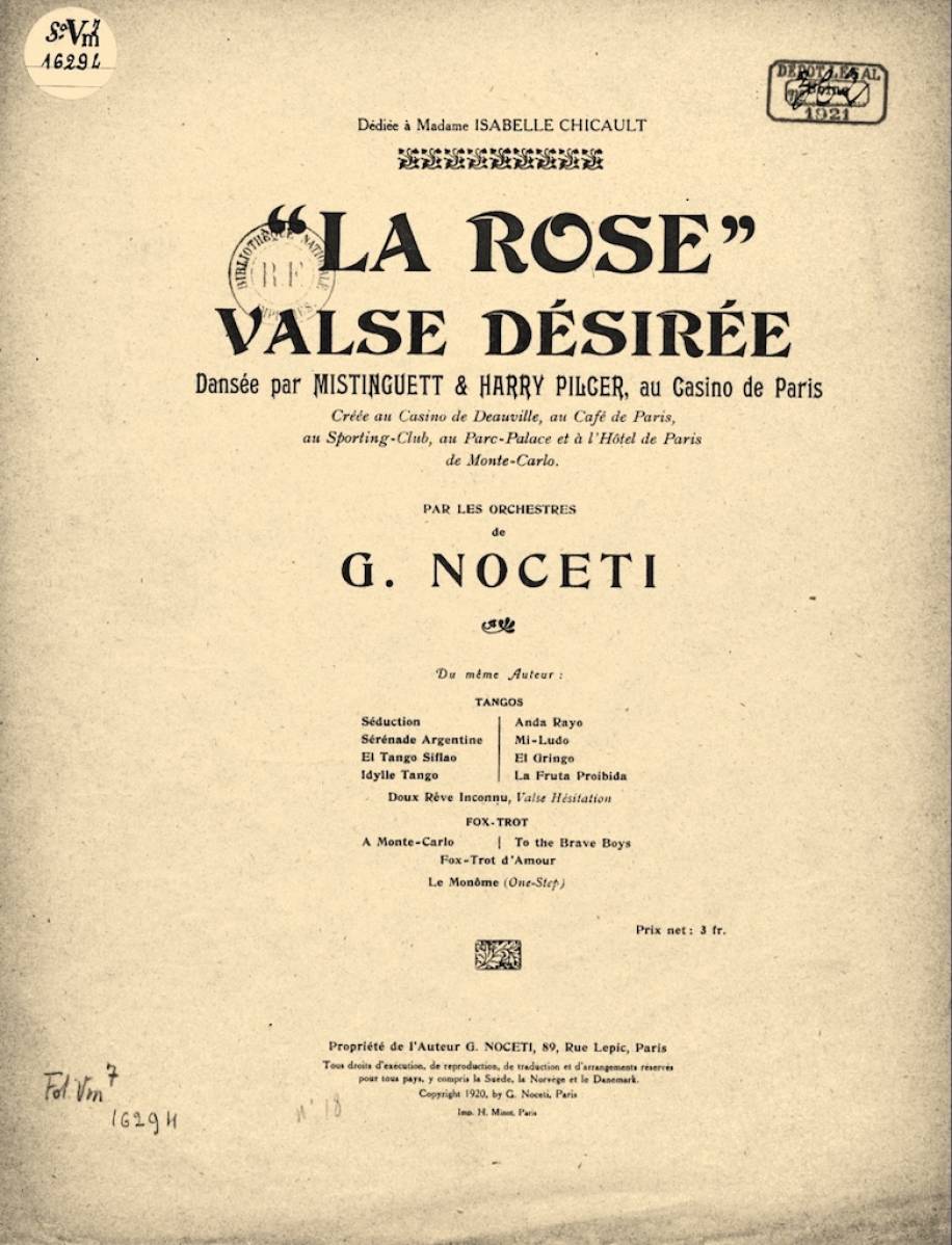 La Rose Valse Dèsirèe (Dansèe par Mistinguett & Harry Pilcer) - G. Noceti