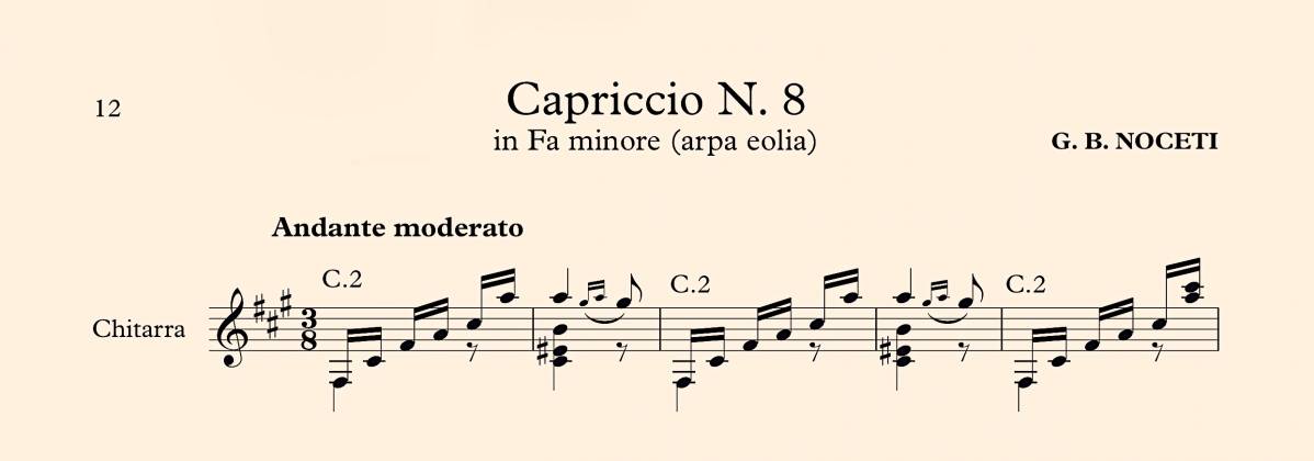 Capriccio N° 8 in Fa minore (arpa eolia) - G. Noceti