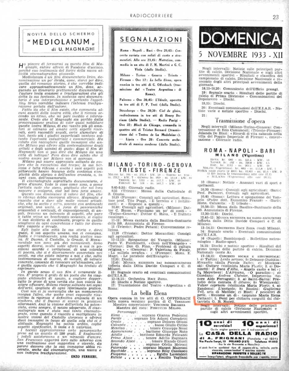 1933 - RADIOCORRIERE N. 45 PAG. 23