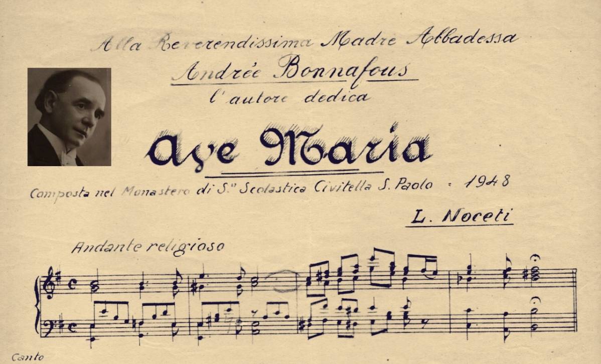 Ave Maria - (composizione di G. Noceti) nel Monastero di S. Scolastica Civitella S. Paolo 1948