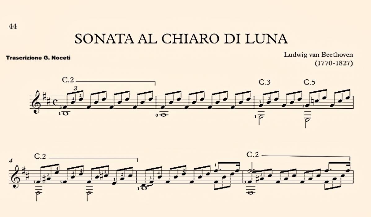 Sonata al chiaro di luna Trascrizione - G. Noceti