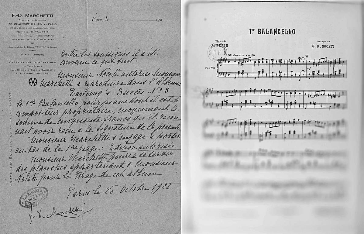Lettera del M° Marchetti a G. Noceti per richiedere una musica 