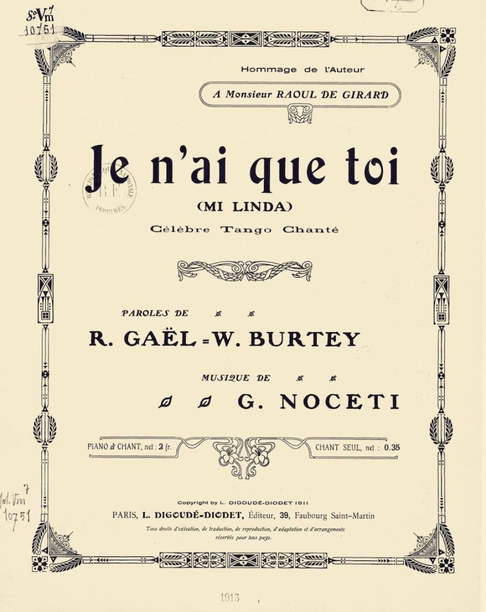 Je n'ai que toi - G. Noceti - (Paroles de R. Gael W Burtey)