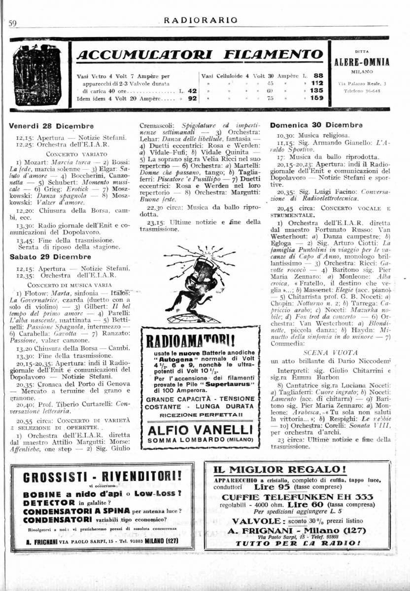 1928 - RADIOCORRIERE N. 52 PAG. 61